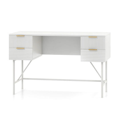 Modern Computer Desk with 4 Drawers and Storage