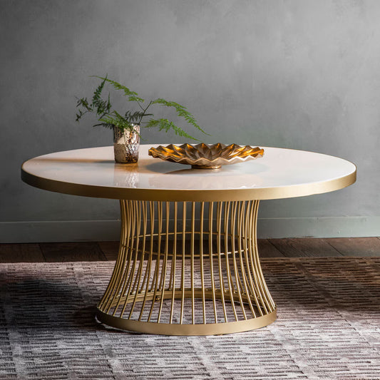 Pickford Champagne Marble Top Coffee Table