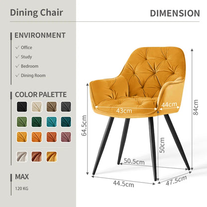 Velvet Upholstered Armchair Runge