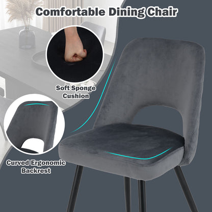 Set of 2 Upholstered Living Room Chair with High-Density Sponge Cushion