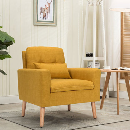 Modern Accent Chair with Lumbar Pillow