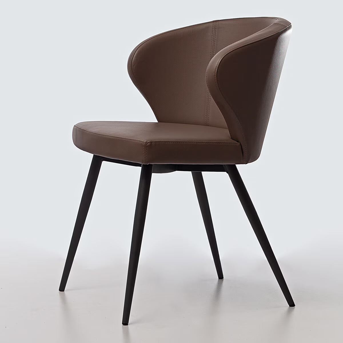 Doris Brown Faux Leather Dining Chair
