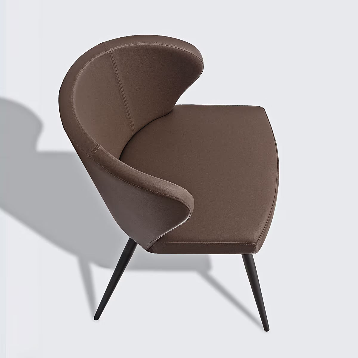 Doris Brown Faux Leather Dining Chair